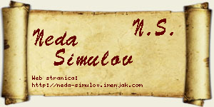 Neda Simulov vizit kartica